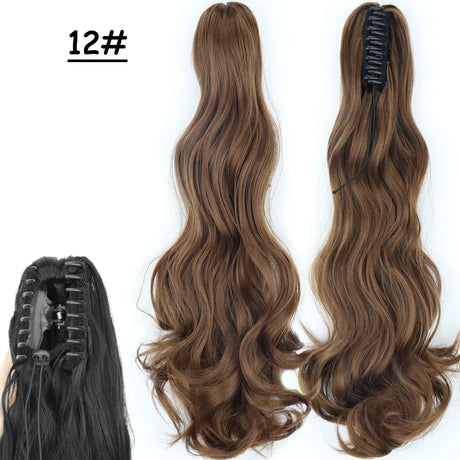 Synthetic Claw Clip On Ponytail Hair Extensions Long