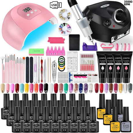 Acrylic Nail Kit Poly Nail Gel Kit With