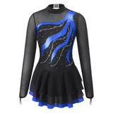 Figure Ice Skating Dress Kids Girls Long Sleeve