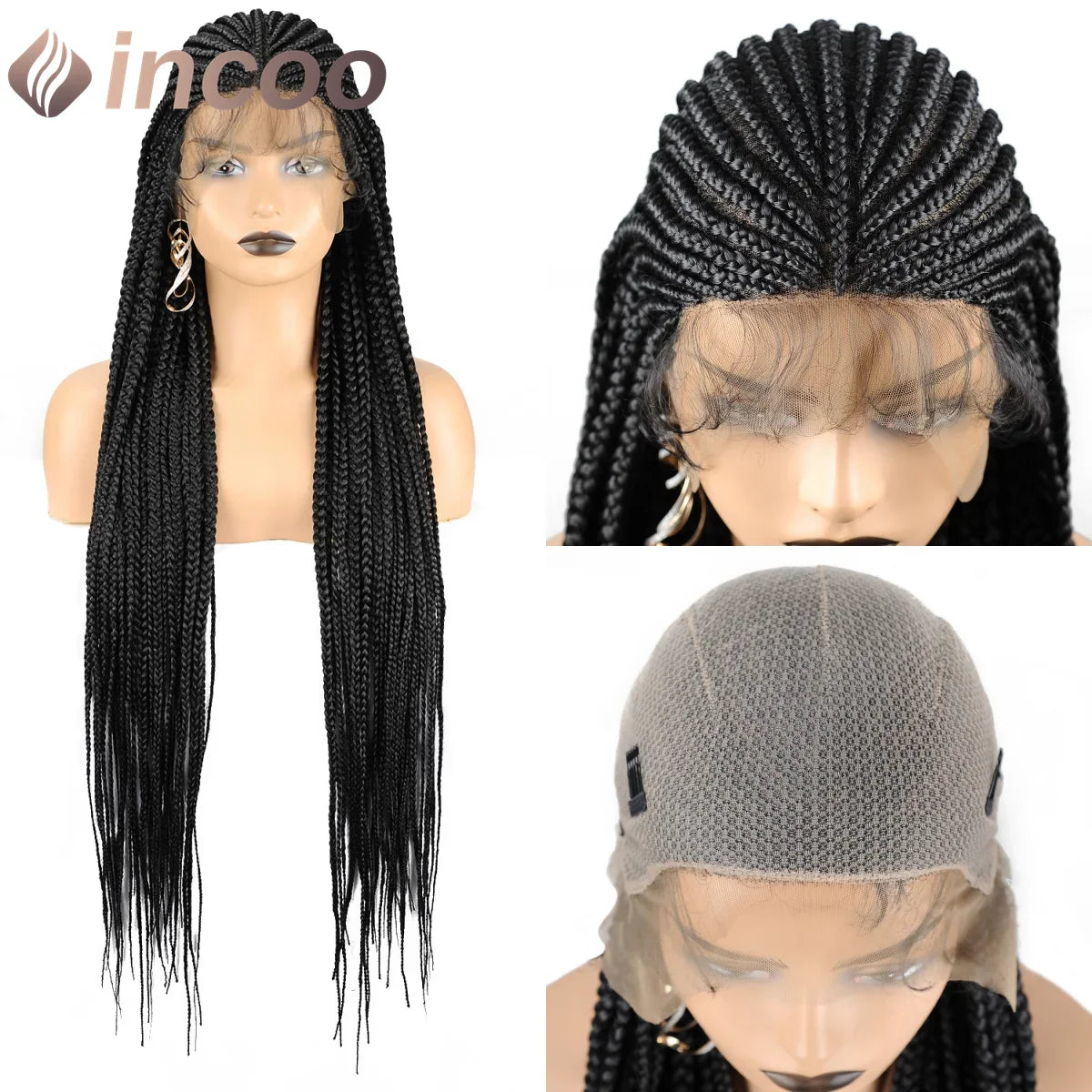 Braid Wigs Lace Front Wig Cornrow Braided Wigs