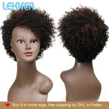 Lekker Short Curly Human Hair Wigs For Black