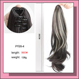 Long Wavy Straight Claw Clip On Ponytail Hair