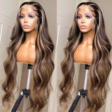 Hd Highlight Wigs Human Hair Body