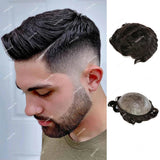 Natural Hairline Super Durable Mens Toupee Brown Blonde