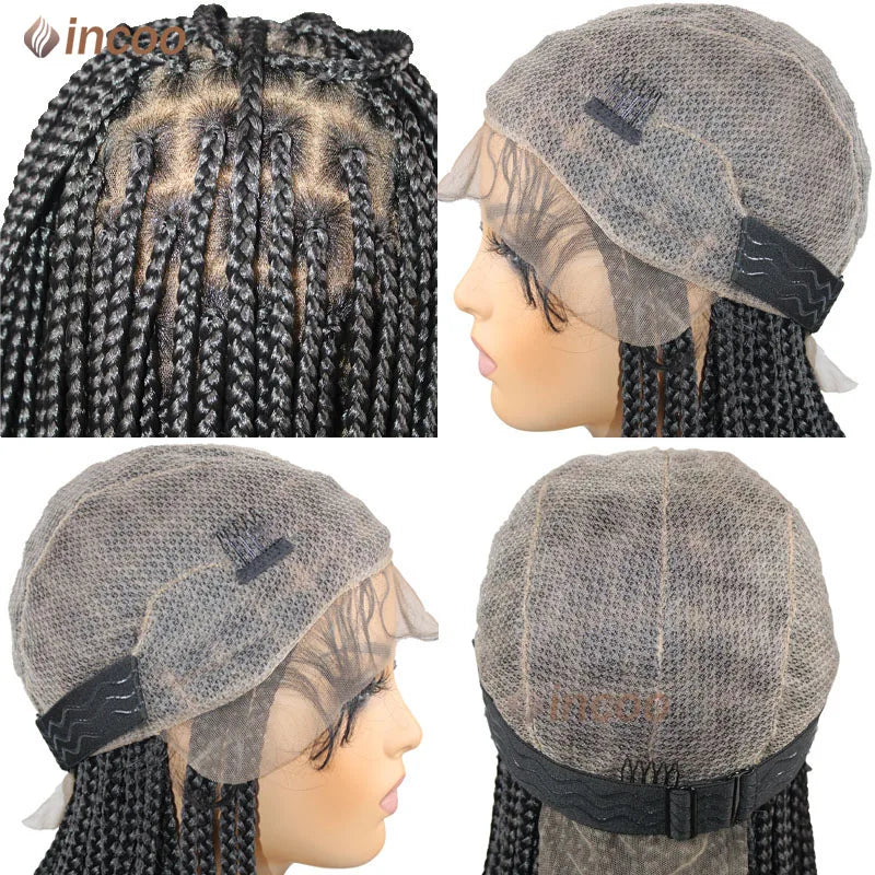 Short Braided Wigs Lace Front Wig Box