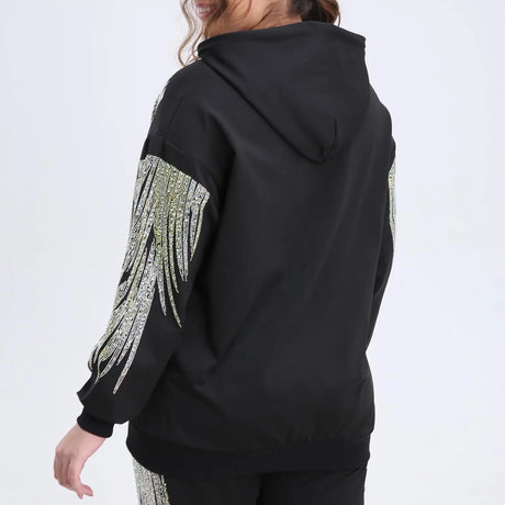 Women Luxury Zip Up Hoodie Vintage Big