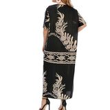 Prairie Chic Bronzing Geometric Printing Loose Summer Women'