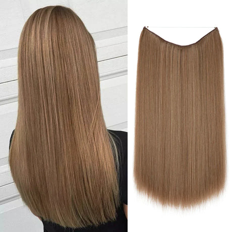 Synthetic Hair Extension No Clip Natural Hair Piece