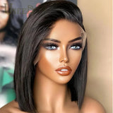 Bob Lace Closure Wig Indian Straight Human