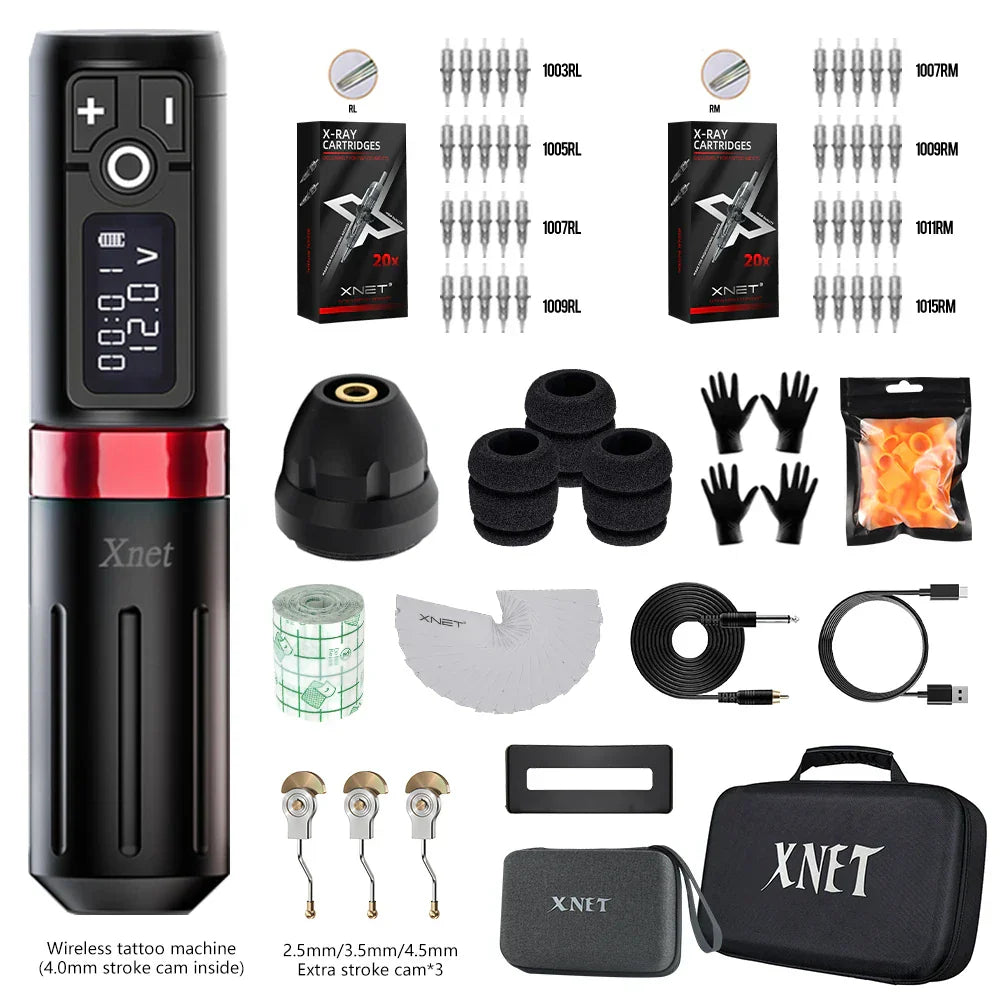 Xnet Plus Wireless Tattoo Machine Pen Kit Extra