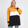 Women Loose Casual Hoodies Top Drop Shoulder O-Ring