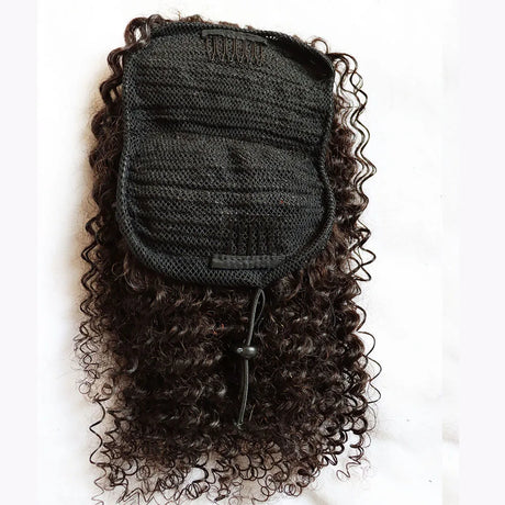 Human Hair Extensions Draw String Ponytails Jerry Afro