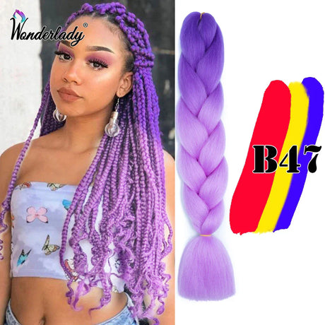 Wonderlady Color Long Colored Braiding Hair Jumbo Braids