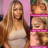 Hd Highlight Bone Straight Lace Frontal Wig