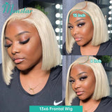 Blonde Bob Wig Lace Front Human