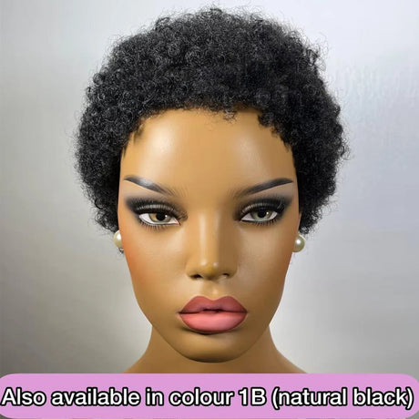 Ombre Highlight Honey Brown Low Cut Afro Wig/Afro