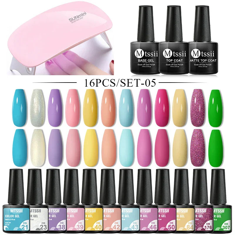 Gel Nail Polish Set With W