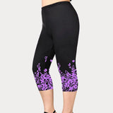 Summer New Casual Sports Yoga Capri Women Floral