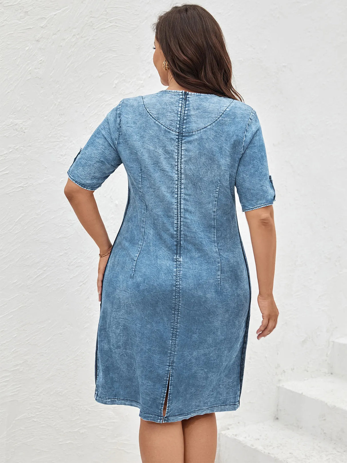 Lih Hua Women' Denim Dress Summer Slim Dress