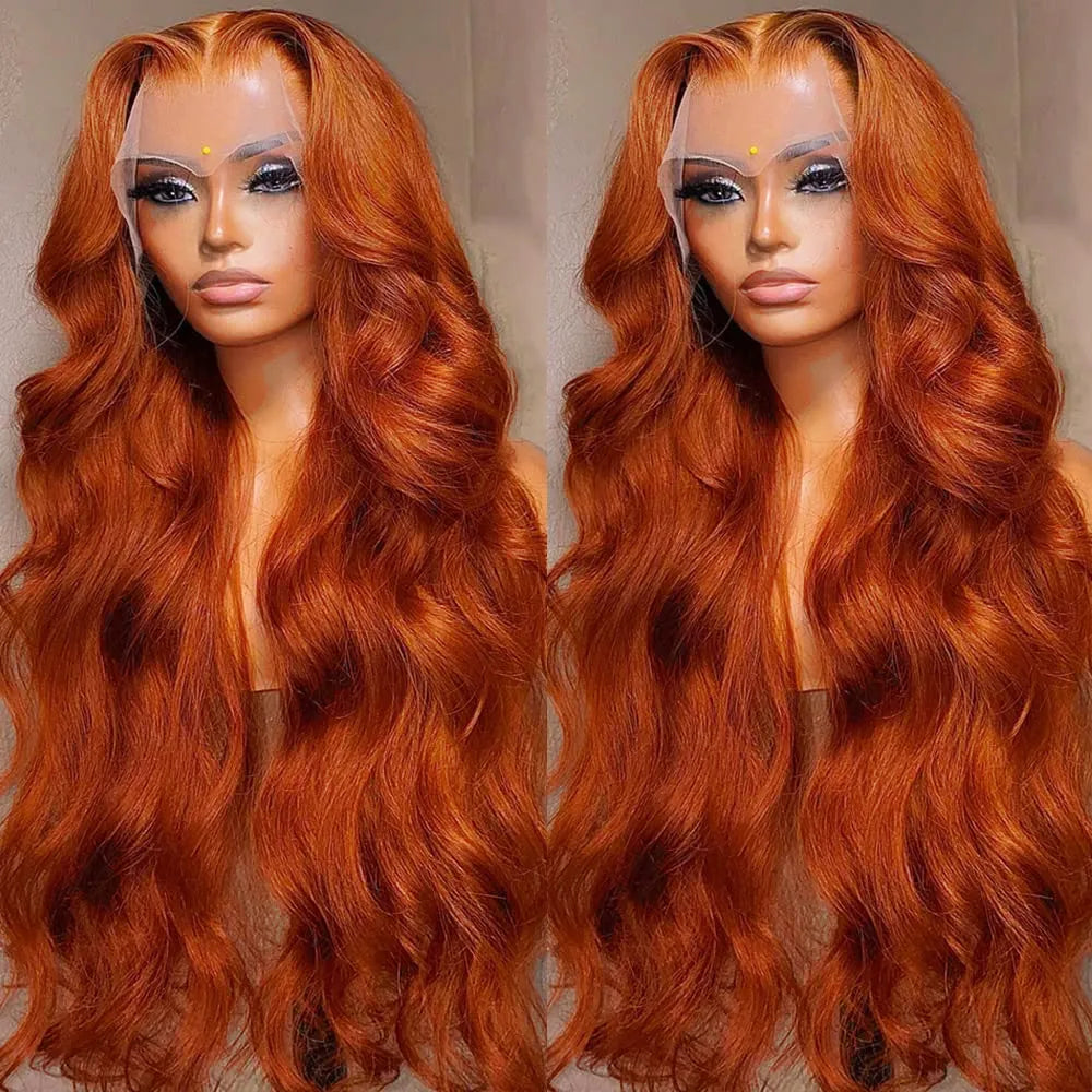 Ginger Orange X Hd Lace Front Wigs Human