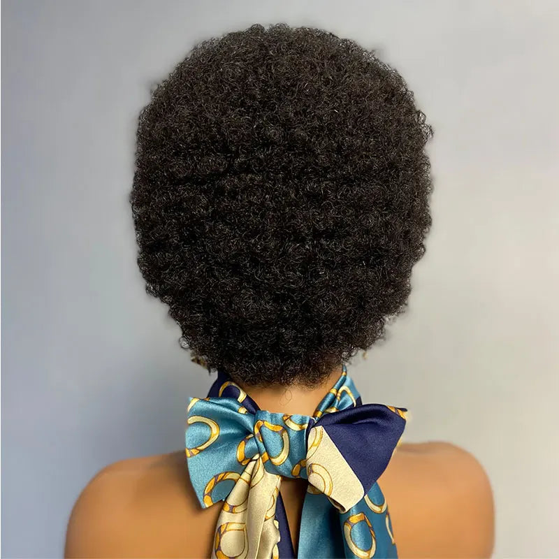 Dreamdiana Short African Curly Pixie Cut Wig Natural