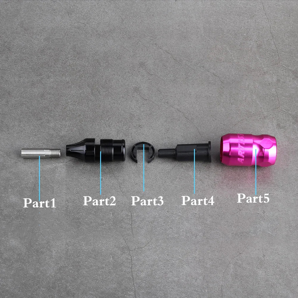 Adjustable Aluminium Alloy Rotary Tattoo Grip Knurled