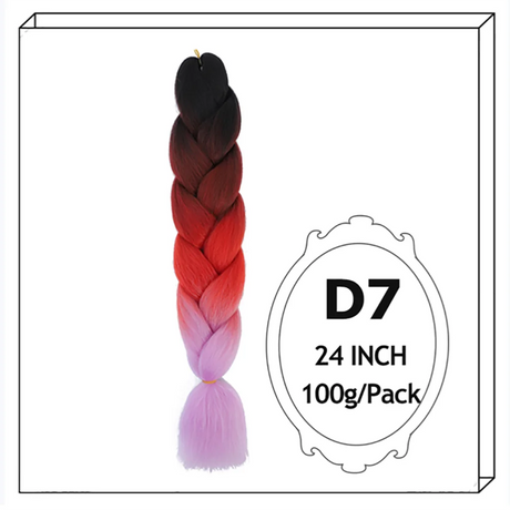 Synthetic Long Jumbo Ombre Braiding Hair For Women