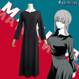 Anime Chainsaw Man Makima Black Dress Cosplay Costume