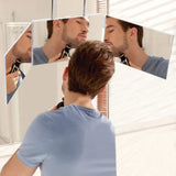 360° LED Trifold Self Haircut Mirror, Adjustable & Rechargeable