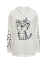 Casual Sweatshirt Women' Plus Cat & Butterfly Print