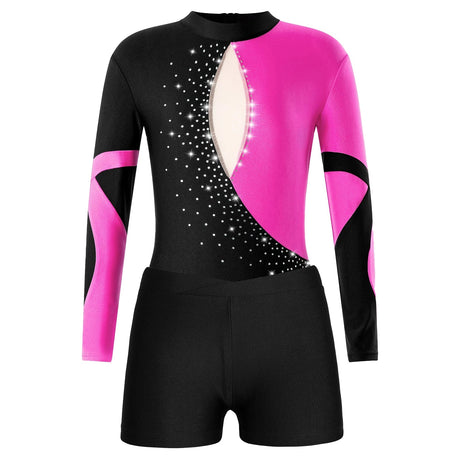 Kids Girls Ballet Gymnastic Leotard Skating Performance Costume