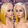 Colored Short Bob Wig Lace Front Human