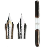 Penbbs Transparent Resin Fountain Pen Double-Nib Ink