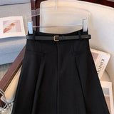 Plus-Size Women'S Black Commuter Skirt