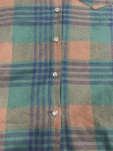 Women' Casual Plaid Button Print Long Sleeve Shirt