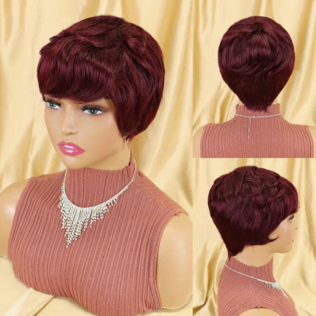 Straight Human Hair Wigs Short Bob Wig With