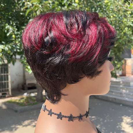 Human Hair Wigs Short Pixie Cut Wig Human