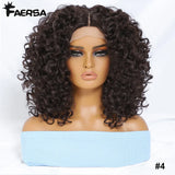 Kinky Curly Synthetic Lace Front Wig Black