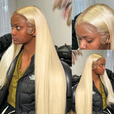 Cosdelu Blonde Straight 13X4 Lace Front Human Hair