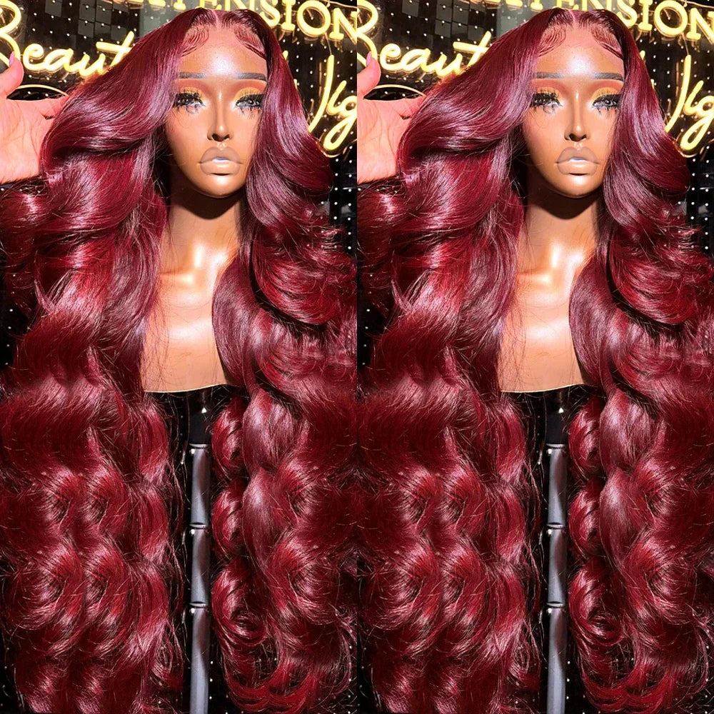 Body Wave Burgundy X Hd Lace Frontal