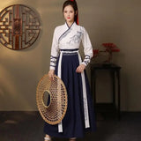 Chinese Hanfu Dress Women Clothing Vintage Ethnic Style