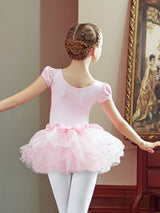 Girl' Elegant Ballet Dress Short Sleeve Dance Wear