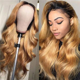 Ombre Lace Front Wig Human Hair Wigs For