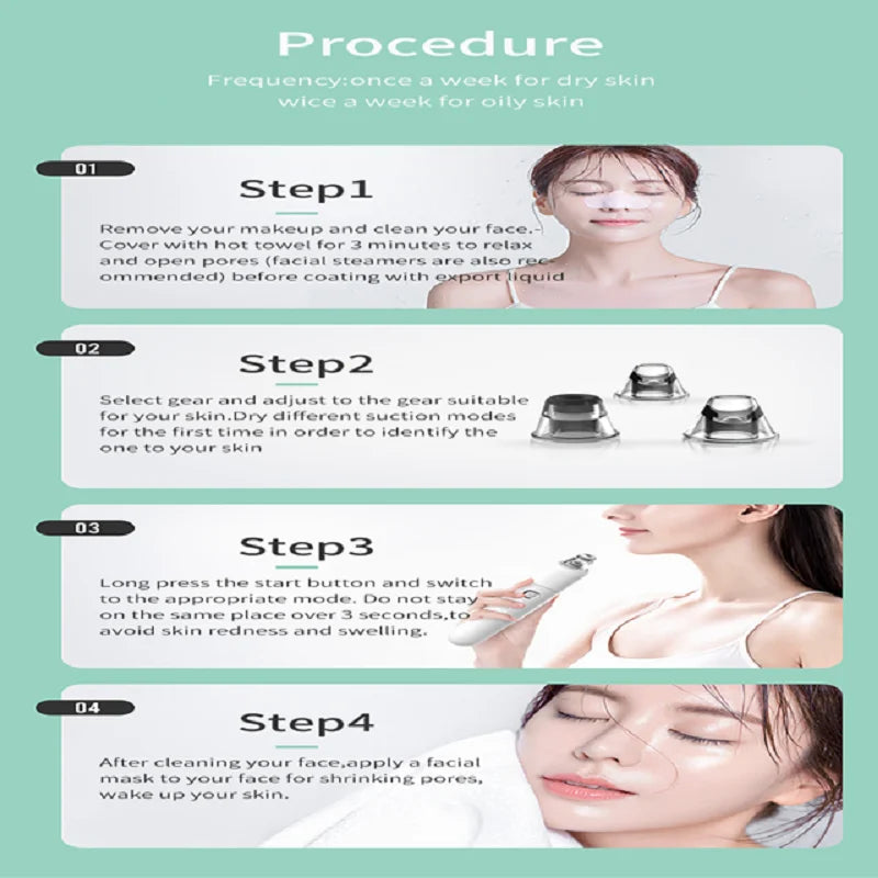 Electric Blackhead Remover Vacuum Suction Pore Cleaner Acne