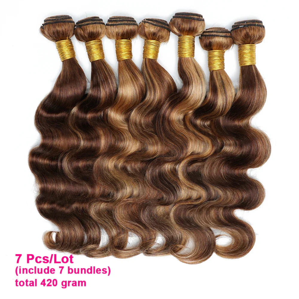 Body Wave Highlight P/ Human Hair Bundles Gram