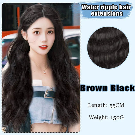 As-Part Synthetic Clip In Hair Extension Long Thick