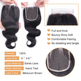 Lace Closure Body Wave Natural Color Dark