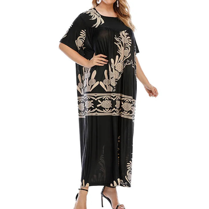 Prairie Chic Bronzing Geometric Printing Loose Summer Women'