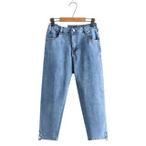 Spring Autumn Clothing Women Drainpipe Jeans Brief Denim