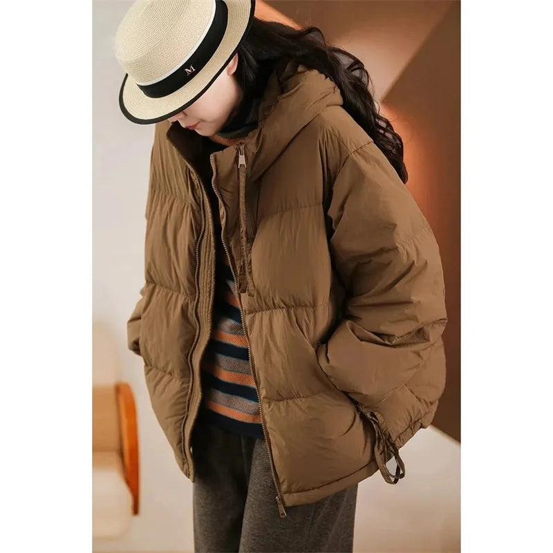 Women'S Autumn Winter Down Cotton Parkas Hooded Thick